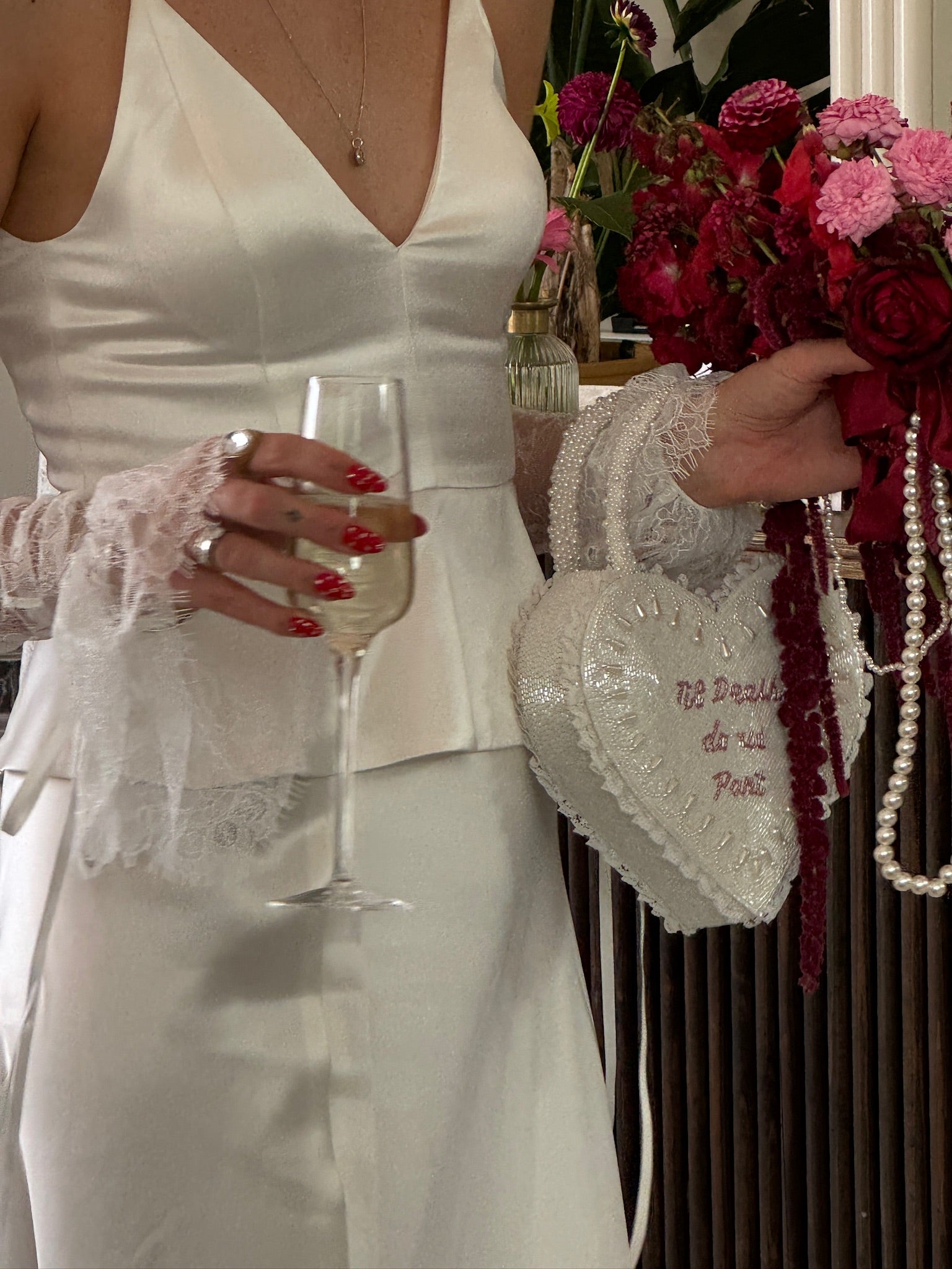 Rent Clio Peppiatt 'Til Death Do Us Part' Bag – White – BLUIE BRIDAL
